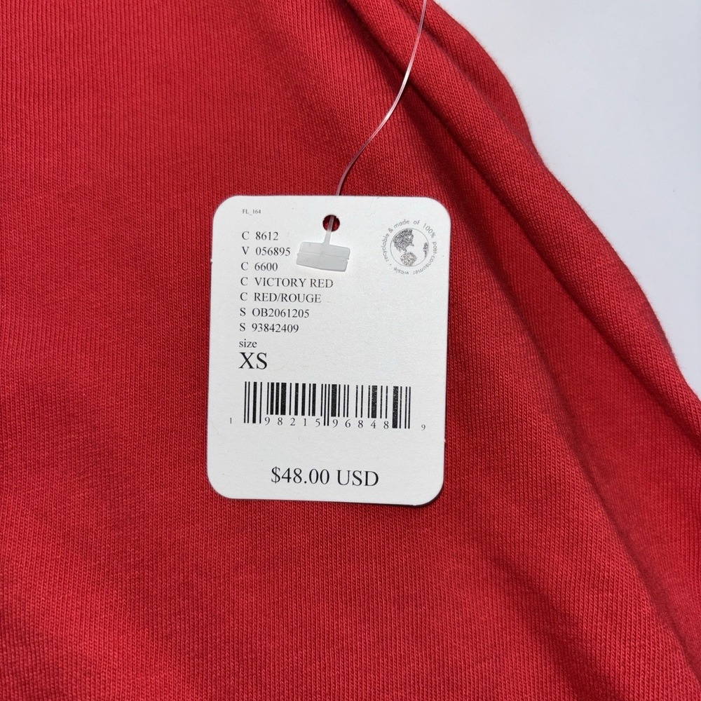 NWT FP Movement Midnight Jade Crew Neck Tee T Shirt Size XS Red Boyfriend $48 - Picture 8 of 10